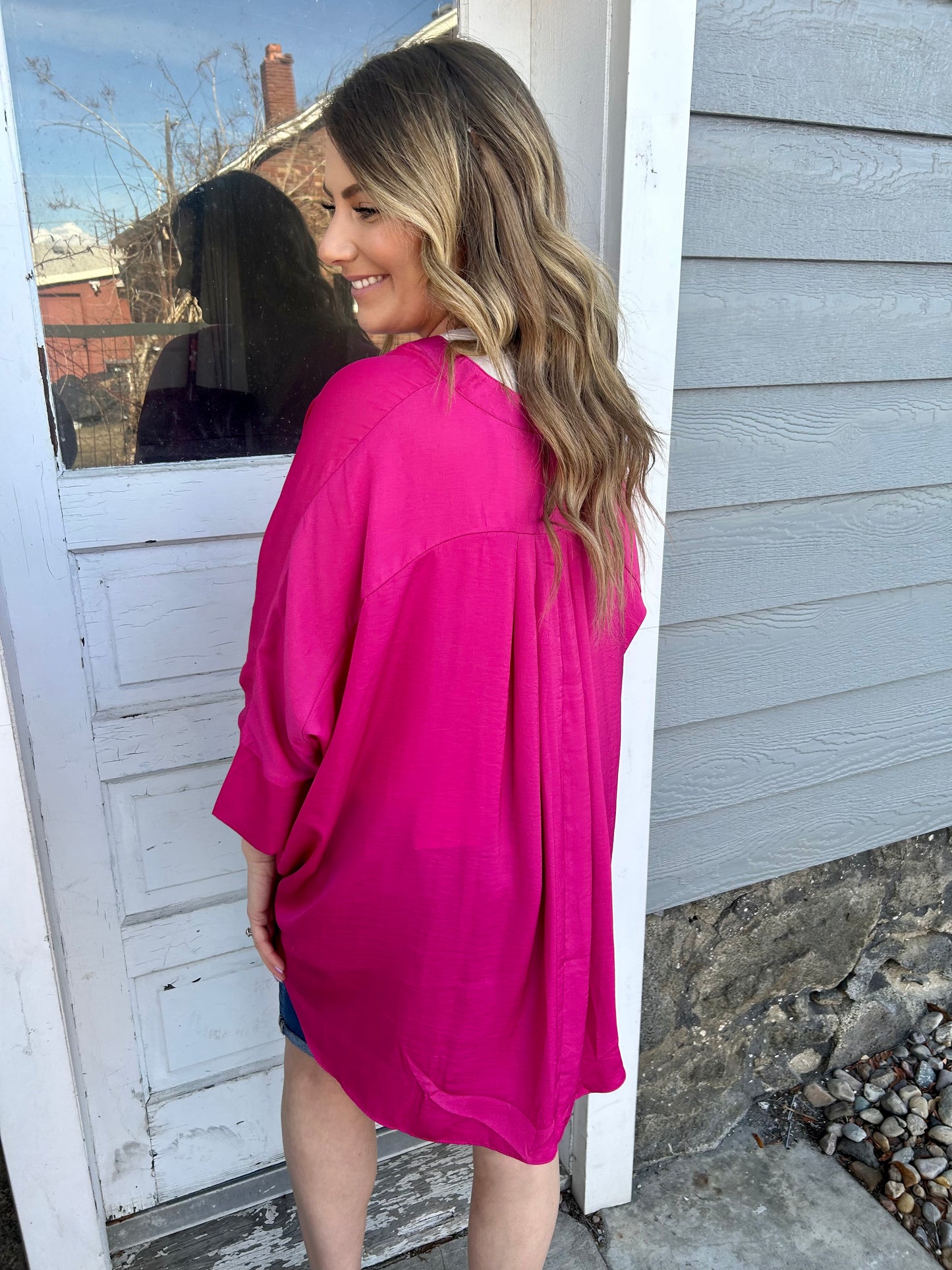 Curvy Fuchsia Beachy Top
