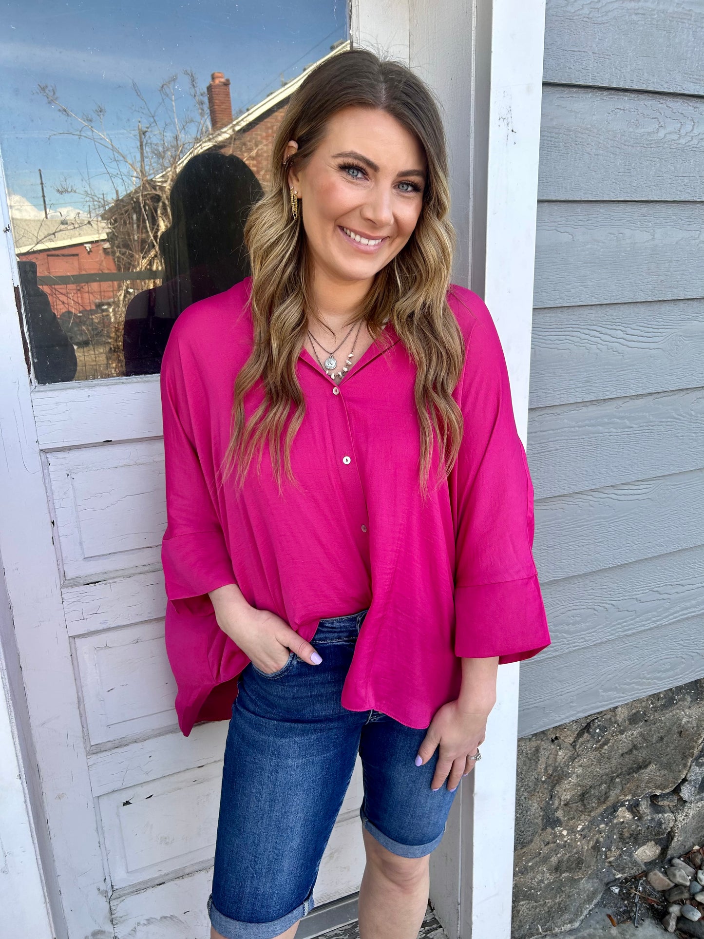 Curvy Fuchsia Beachy Top
