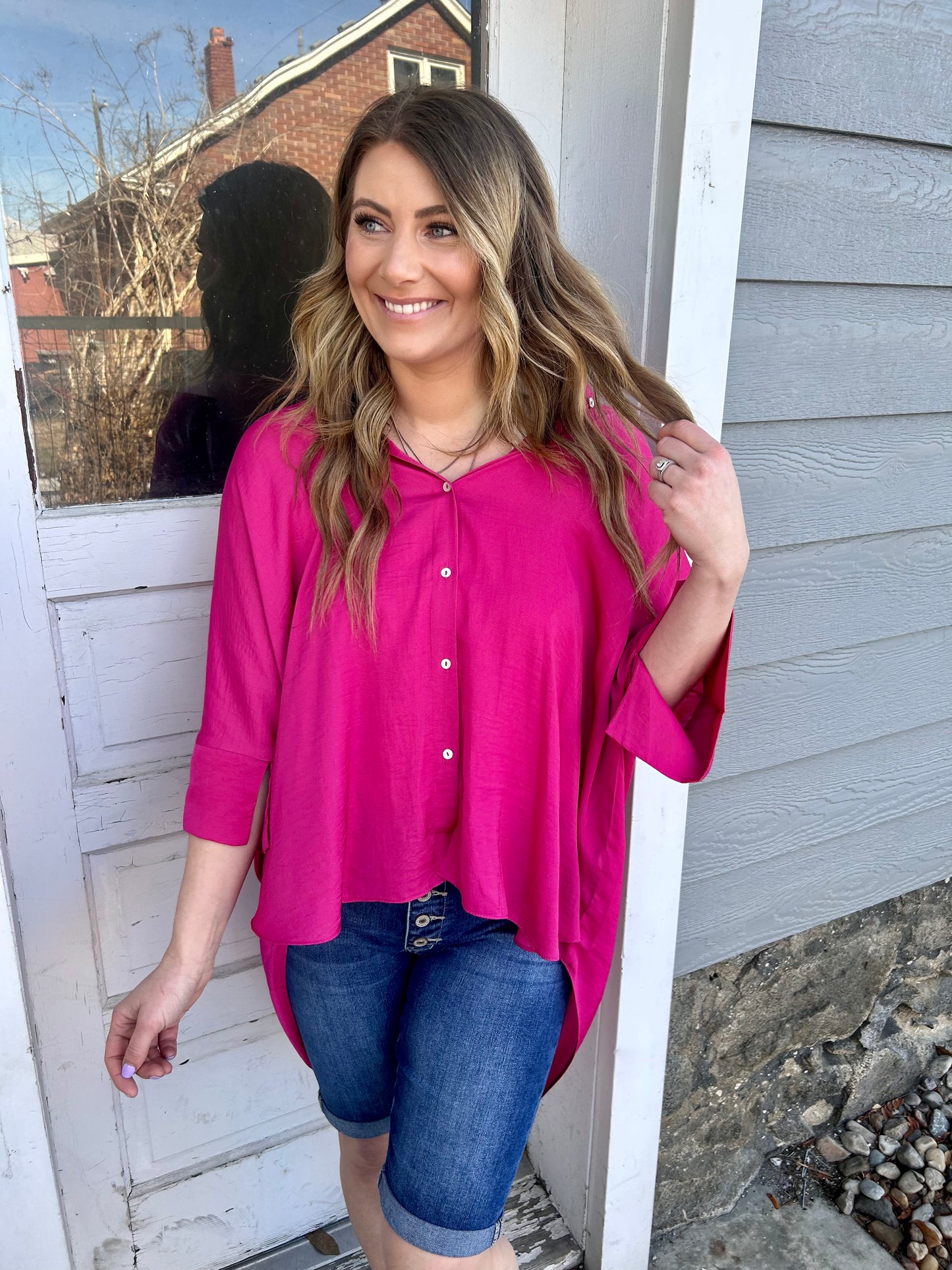 Curvy Fuchsia Beachy Top