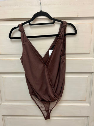 Chestnut V-Neck Bodysuit FINAL SALE!