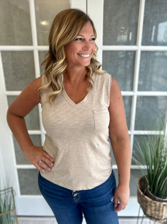 Taupe Tank Top FINAL SALE!