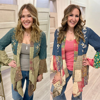 Boho Patch Work Cardigan (2 Color Ways)