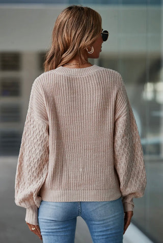 Blush Cable-Knit Sweater FINAL SALE!