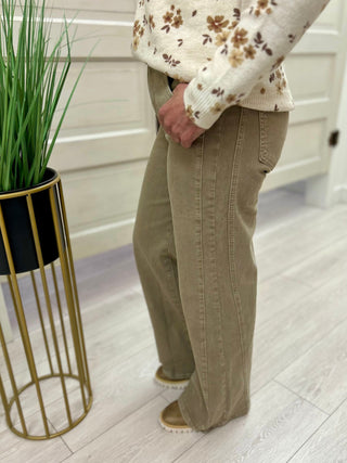 Kut Meg HR Wide Leg Jeans in Milk Tea