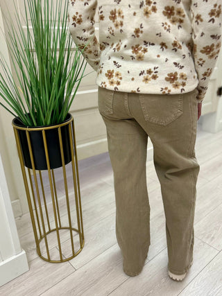 Kut Meg HR Wide Leg Jeans in Milk Tea