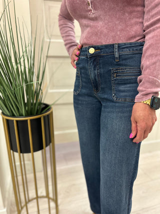 KUT Charlotte HR Wide Leg Jeans