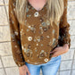 Mocha Fall Floral Top