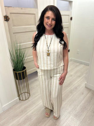 Natural Stripe Pants