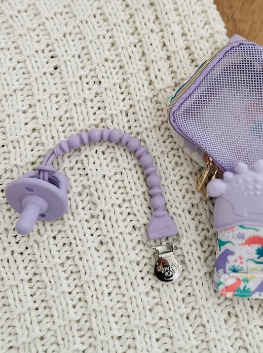 Itzy Ritzy Purple Diamond Pacifier Clip