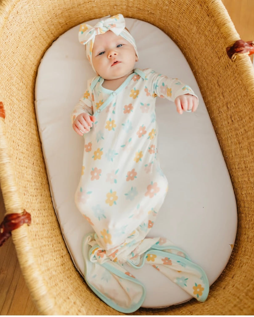 Copper Pearl Daisy Gown/Headband Set