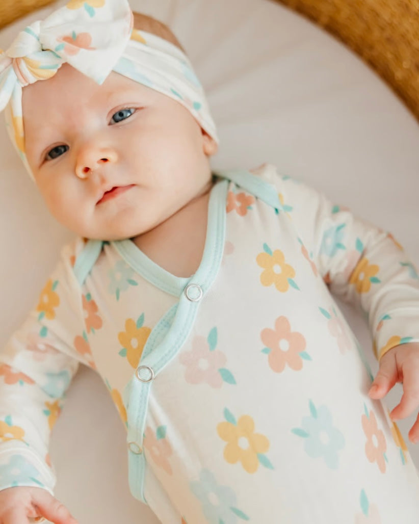 Copper Pearl Daisy Gown/Headband Set