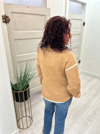 Liverpool Heather Camel Crew Neck Sweater