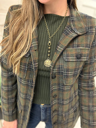 Liverpool Navy Tartan Blazer