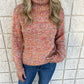 Mixed Apricot Tribal Sweater