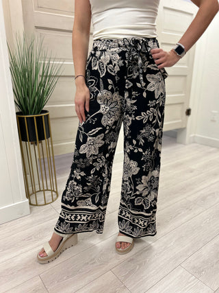 Angie Black/White Palazzo Pant