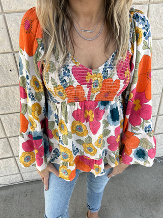 Brightside Flair Sleeve Top