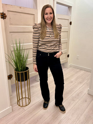 Mica Black Slim Boot Cut Jean