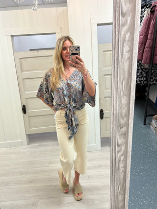 Blue Paisley Top