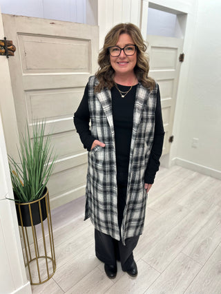 Charcoal Plaid Vest