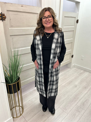 Charcoal Plaid Vest