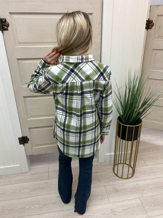 Seahawks Plaid Flannel Top