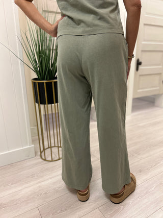 Cotton Wide Leg Knit Pants Available in 2 Colors!