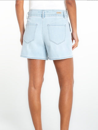 Liverpool Tie-Front Light Wash Shorts
