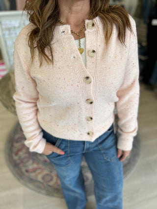 Shannon Pink Button Cardi