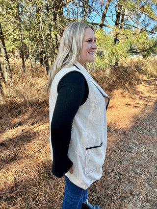 Cream Sherpa Vest