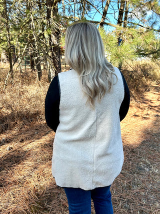 Cream Sherpa Vest