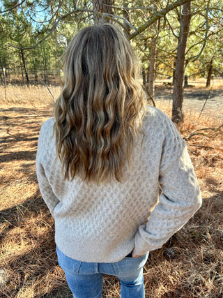 Textured Oatmeal Sweater FINAL SALE!