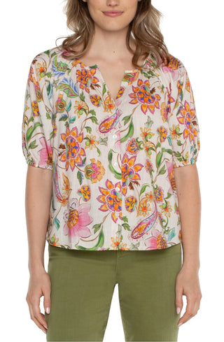 Liverpool Bright Floral Blouse CLEARANCE FINAL SALE