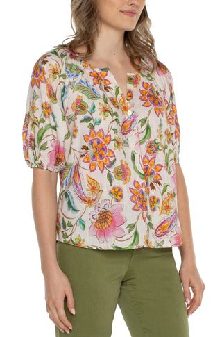 Liverpool Bright Floral Blouse CLEARANCE FINAL SALE