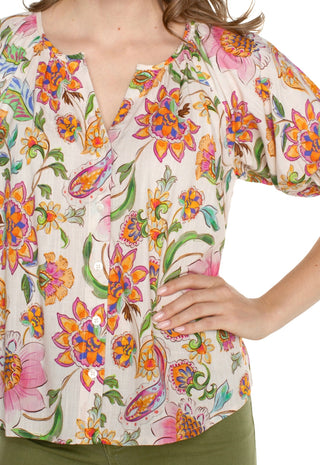 Liverpool Bright Floral Blouse CLEARANCE FINAL SALE