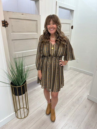 Mocha Print Dress