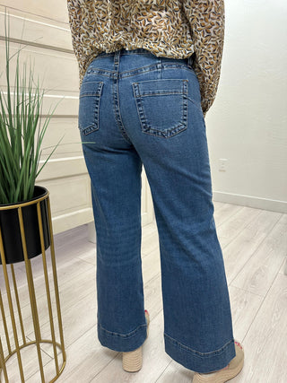 KUT from the Kloth Maya High-Rise Wide Leg Jean