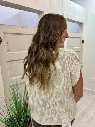 Cream & Gold Lightweight Sweater