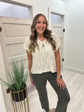 Cream & Gold Lightweight Sweater