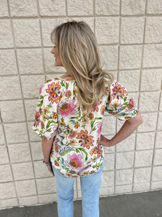 Liverpool Bright Floral Blouse CLEARANCE FINAL SALE