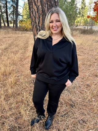 Curvy Black Scuba Jogger