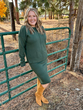 Dark Green Sweater Skirt