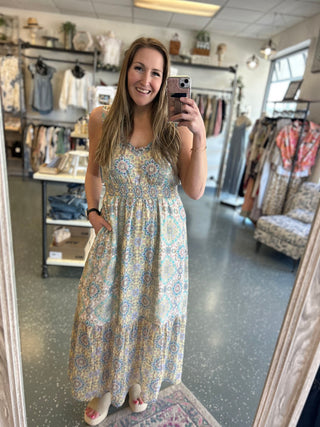 Liverpool Citron Multi Print Tank Dress