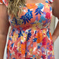 Coral Floral Dress CLEARANCE FINAL SALE