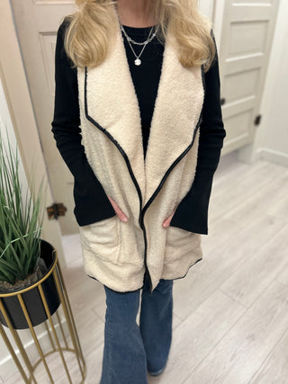 Cream Sherpa Vest