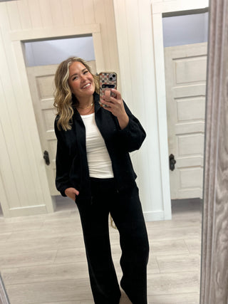 Liverpool Black Zip Front Jacket