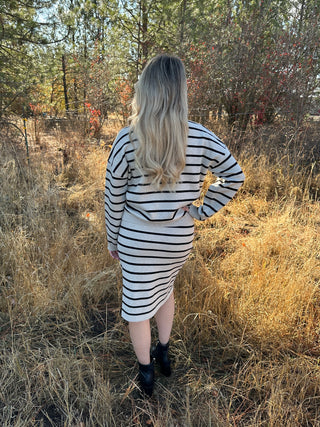 Latte Striped Skirt