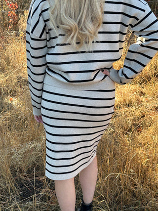 Latte Striped Skirt FINAL SALE!