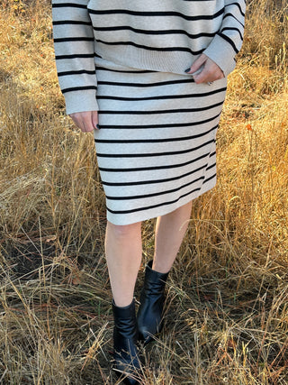 Latte Striped Skirt FINAL SALE!