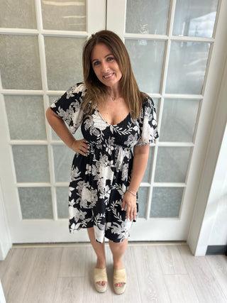 Black & White Print Dress