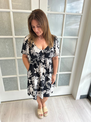 Black & White Print Dress